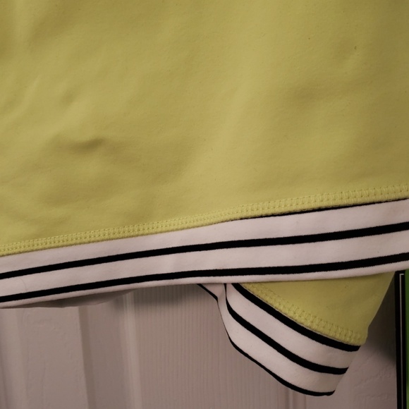 Sports Bra Lime Green Stripe Band Asymmetrical - Picture 2 of 6